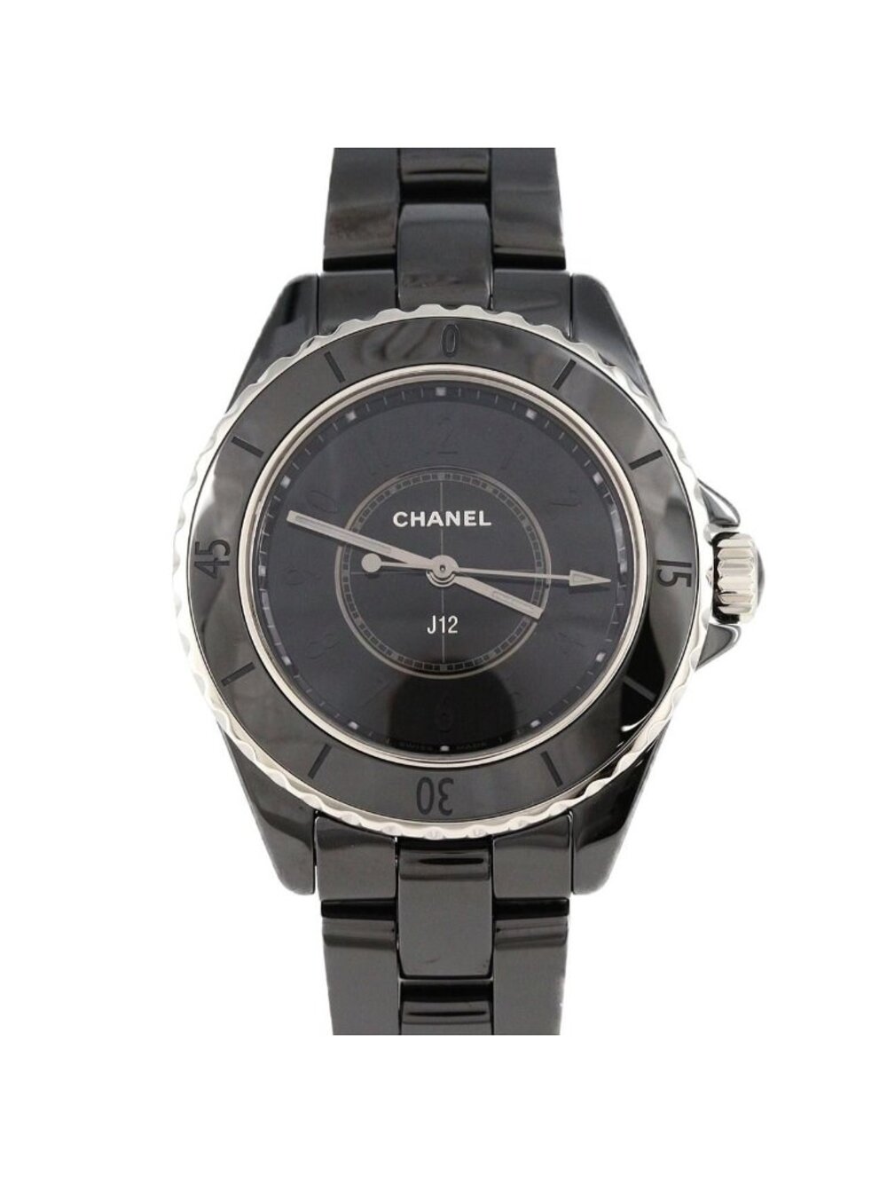 Chanel Phantom Ceramic Quartz Bracelet Black Arabic